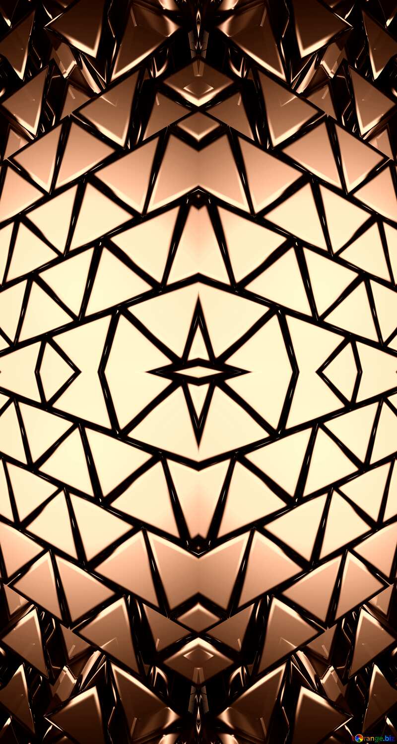 3D abstract geometric volumetric triangle metal background Dark Clipart Ornament Pattern №54502