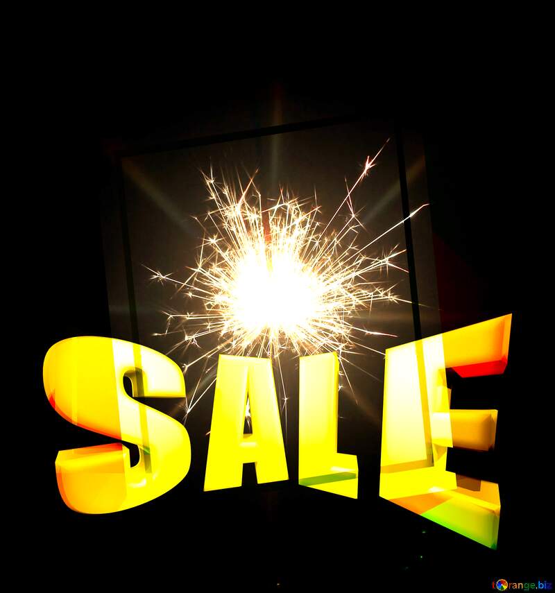 Christmas sparks Sales discount promotion sale poster dark frame №25689