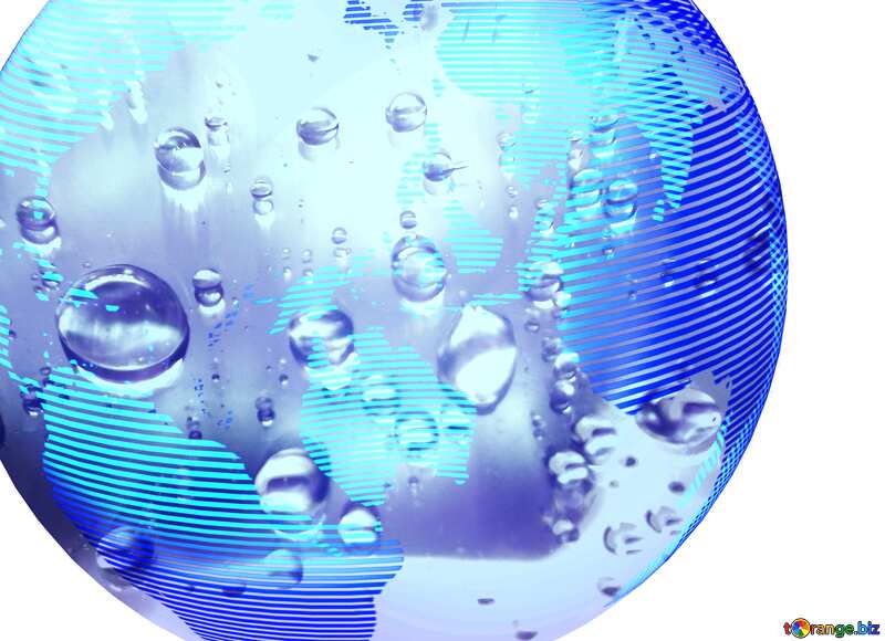 Modern global world earth concept planet symbol Drops of dew water №54514