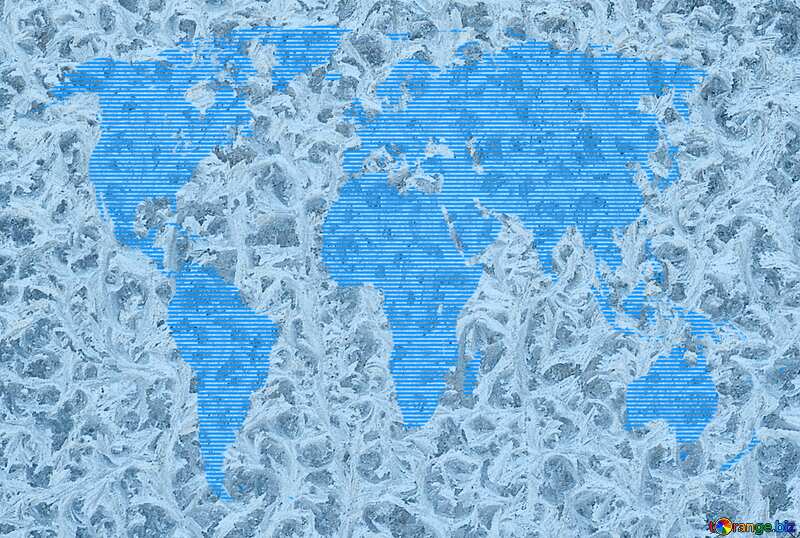 World map frozen background №4065