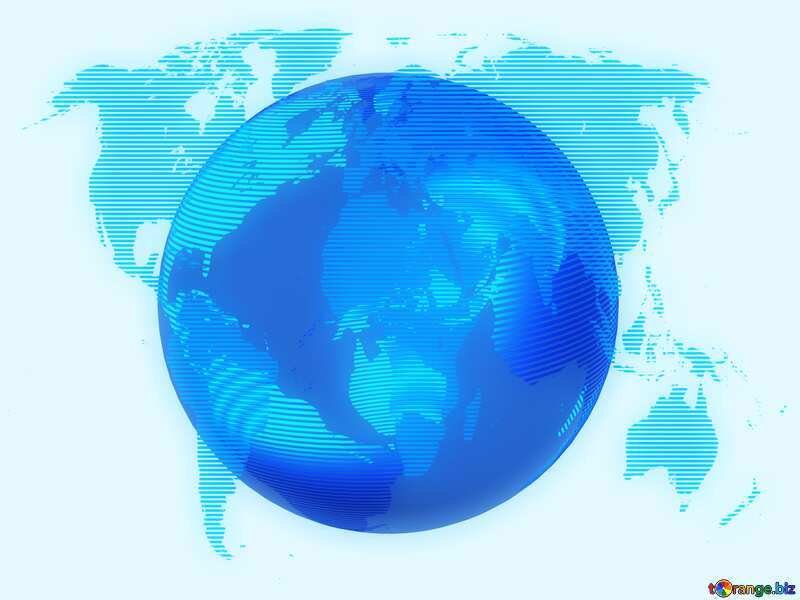 Modern global world earth concept planet symbol map blue background business №54514