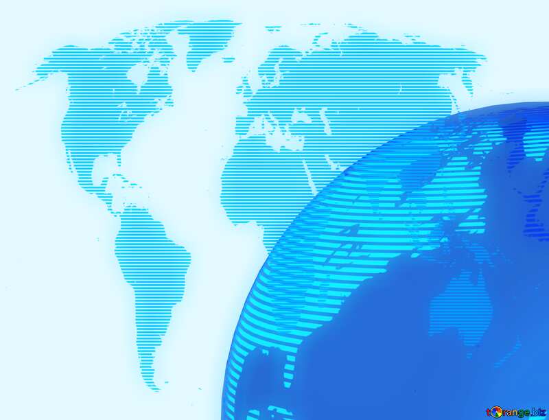 Modern global world earth concept planet symbol World map blue background network composition №54514