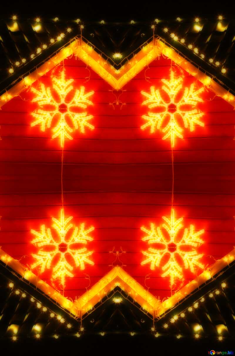 Christmas lights snowflakes pattern №53580