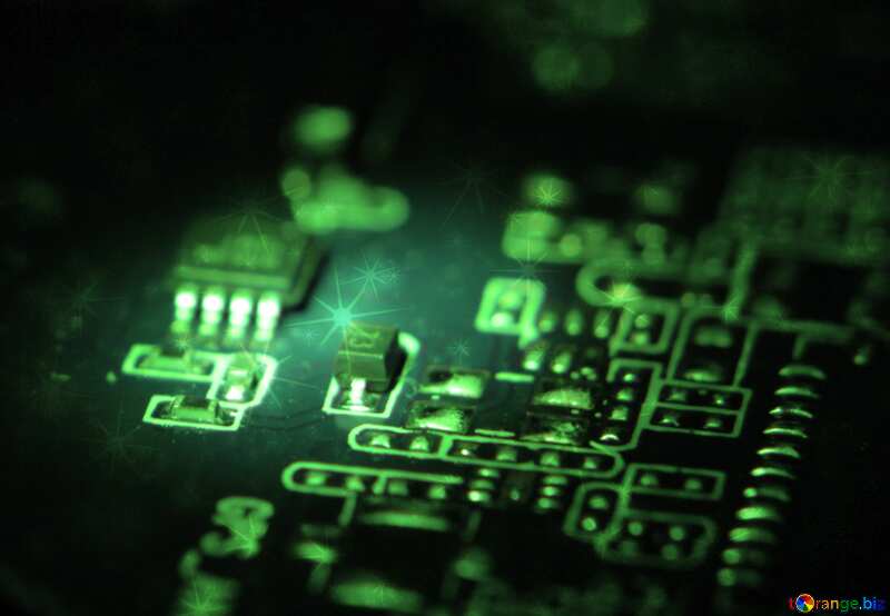 Electronic components twinkling stars background №40845