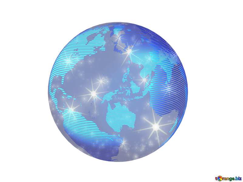 Modern global world earth concept planet symbol stars night twinkling №54514