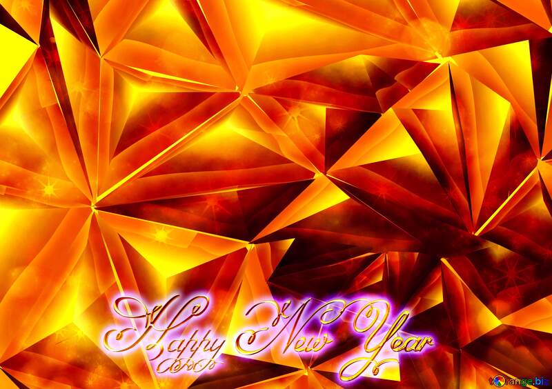 Polygon gold Happy New Year 3d №51586