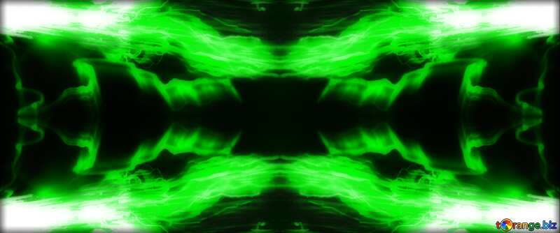 green fractal frame  pattern dark background №25861