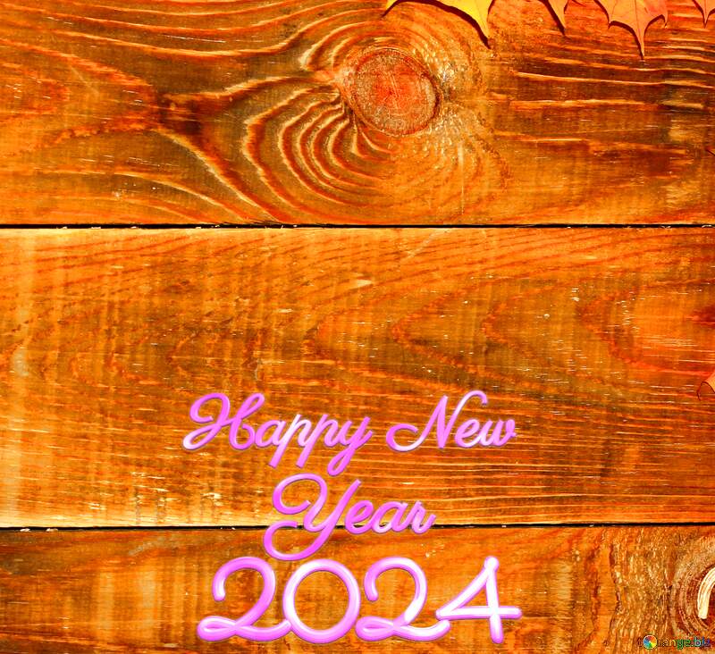 wooden  background happy new year 2024 №35228