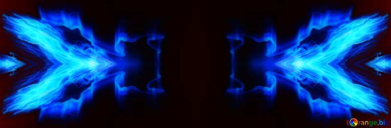 Blue fractal  pattern dark background №25861