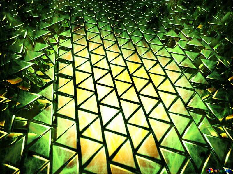 3D abstract geometric volumetric triangle metal background Chaos №54502