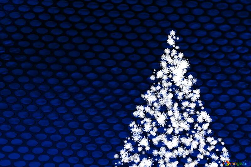 Clipart Christmas tree from snowflakes dark blue metal grill №40850