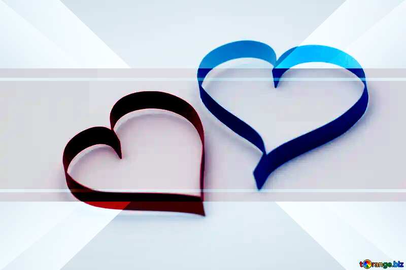 Two hearts template №16761