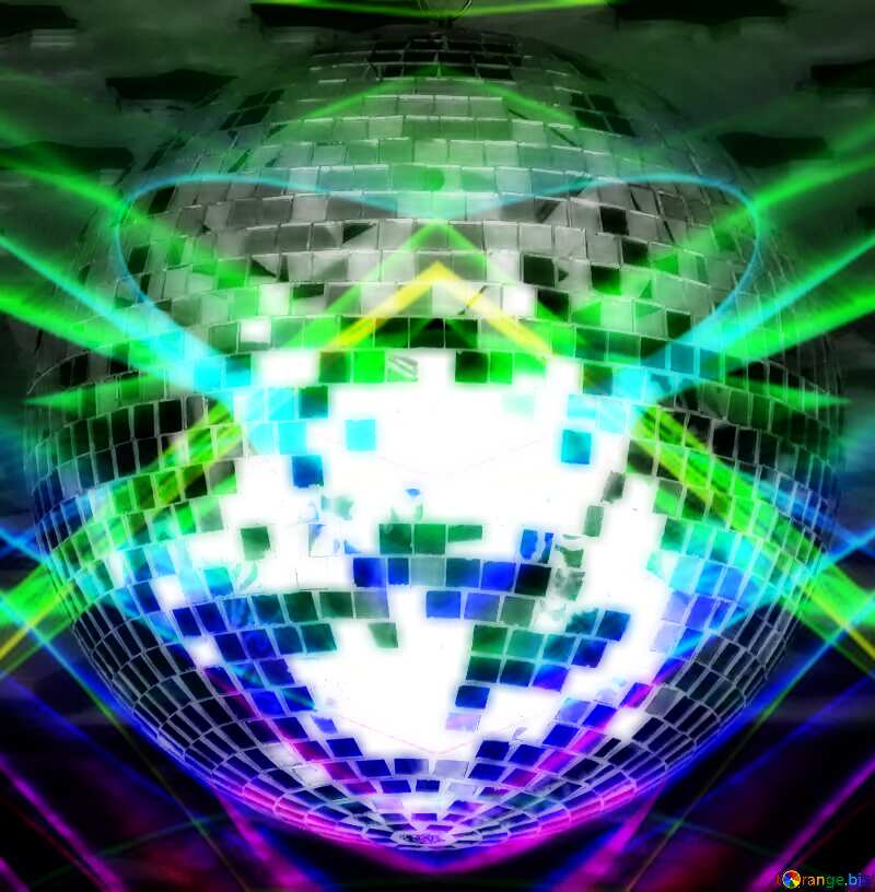 Disco ball lamp music  fractal background №53395