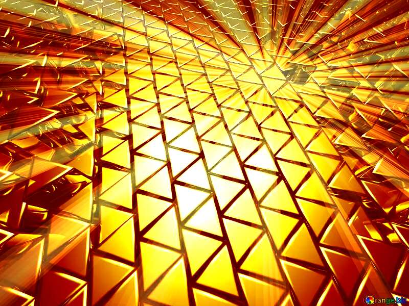 3D abstract geometric volumetric triangle gold metal background Rays Sun Sunlight Sunset Beautiful Card №54502