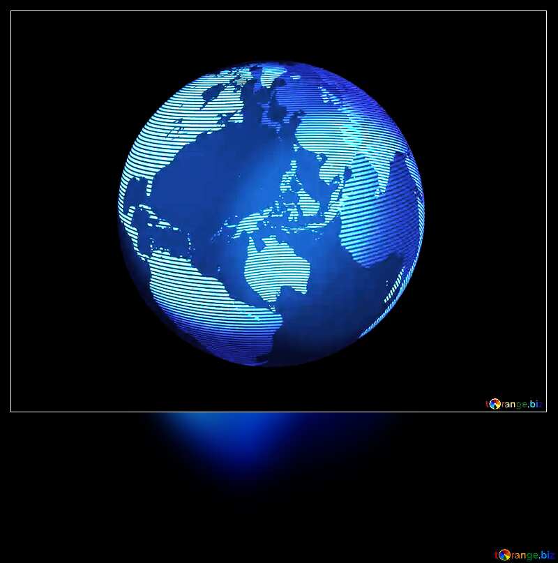 Modern global world earth concept planet symbol Blank Card №54515