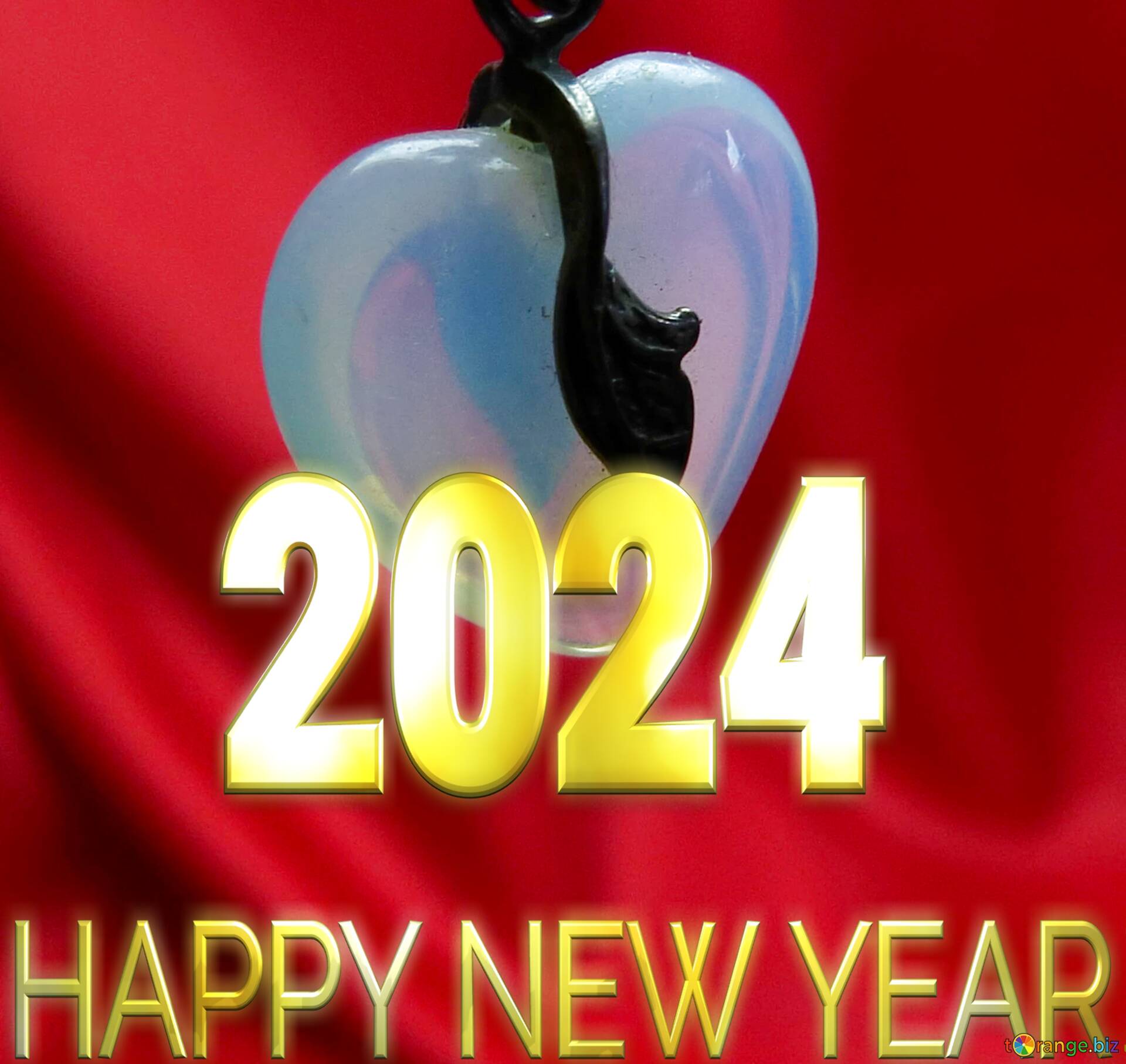 heart Gold Happy New Year 2024 №216238