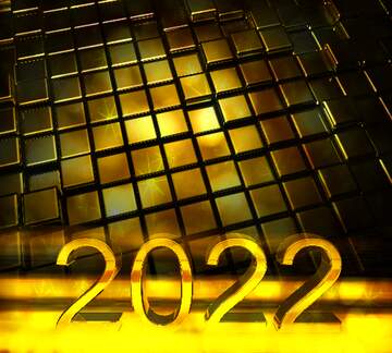 FX №216016 2022 gold metal background stars