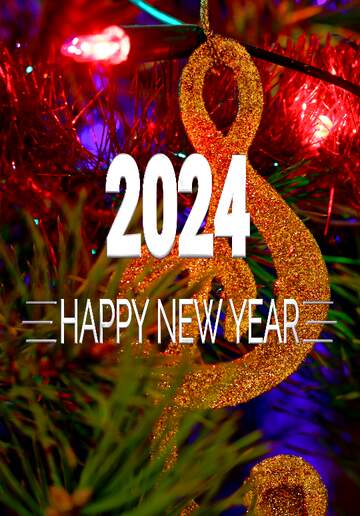 FX №216270 Music Happy New Year 2024 Blue