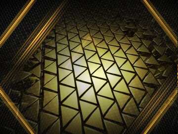 FX №216601 3D abstract geometric volumetric triangle metal background carbon gold geometry frame