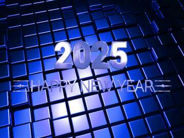 FX №216212 3d abstract blue metal cube boxes background Red Christmas background Shiny happy new year 2022...