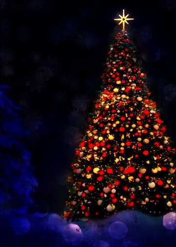FX №216473 Christmas tree vertical background
