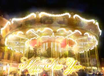 FX №216346 Christmas Carousel merry go round  happy new year