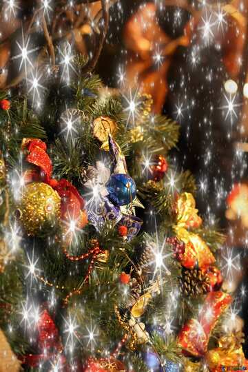 FX №216378 Christmas tree decors twinkling stars