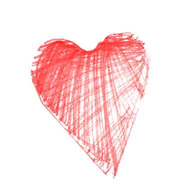 FX №216413 Heart drawn child red