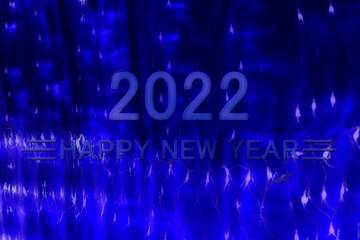FX №216224 Blue lights of an electric garland background Christmas Happy New Year 2022
