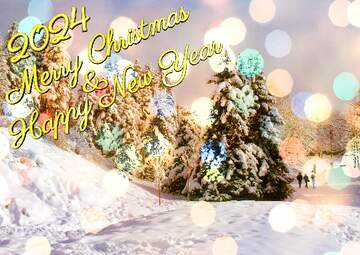 FX №216135 Christmas Tree Winter Forest 2024 background