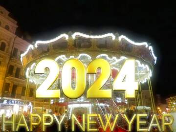 FX №216345 Carousel merry go round 2024 happy new year
