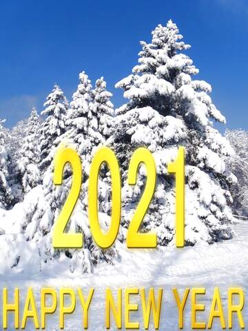 FX №216280 Snow forest Trees  Happy New Year