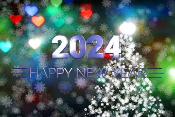 FX №216264 Background for the new year Happy New Year 2024 Blue