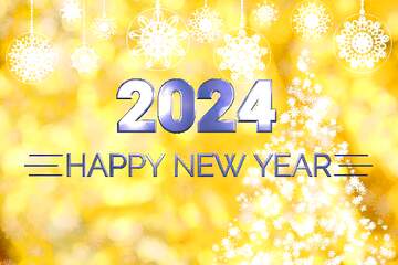 FX №216266 New year golden background Happy New Year 2024