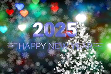 FX №216264 Background for the new year Happy New Year 2025 Blue