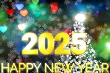 FX №216265 Background for the new year Happy New Year 2025 Gold