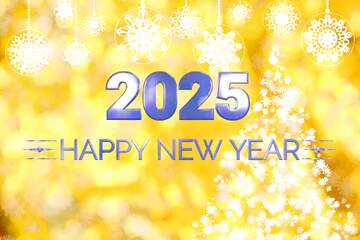 FX №216266 New year golden background Happy New Year 2025