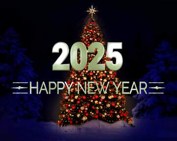 FX №216258 New Year Tree Christmas Happy New Year 2025