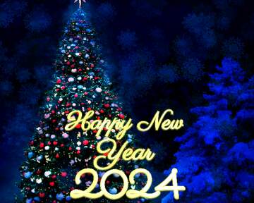FX №216471 Christmas tree happy new year 2024 background