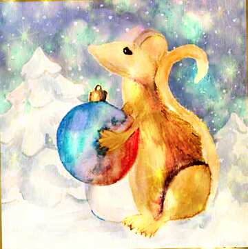 FX №216857 2020 new year of the rat Christmas background.