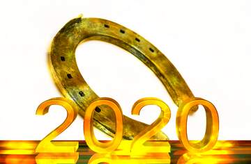 FX №216382 Horseshoe symbol of good luck 2020 Happy New Year