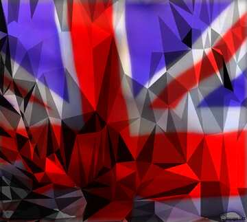 FX №216634 Polygon background with triangles England flag