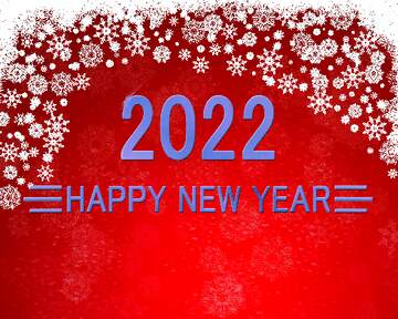 FX №216210 Red Christmas background Shiny happy new year 2022 background blue