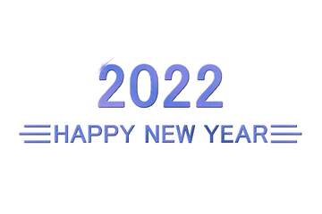 Shiny happy new year 2022 background blue