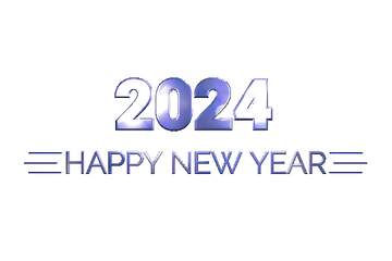 Shiny happy new year 2024 background blue