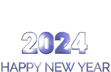Shiny happy new year 2024 background blue bottom