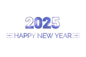 Shiny happy new year 2025 background blue