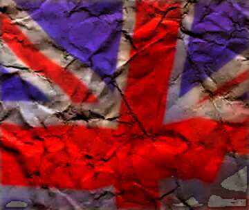 FX №216644 Texture of crumpled paper United Kingdom flag