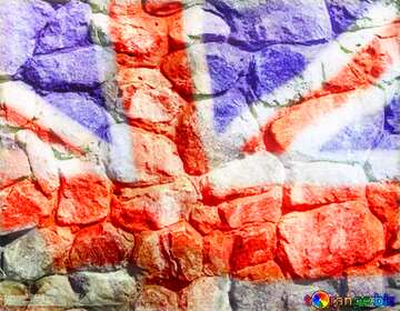 FX №216675 Texture.Stone wall. United Kingdom flag