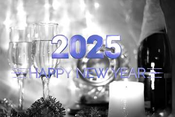 FX №216273 Retro background Happy New Year 2025